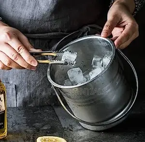 Insulated Stainless Steel Ice Bucket Wine Strainer Ice Tongs