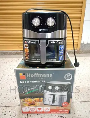 Hoffman 10litre Air Fryer - Black/ Silver