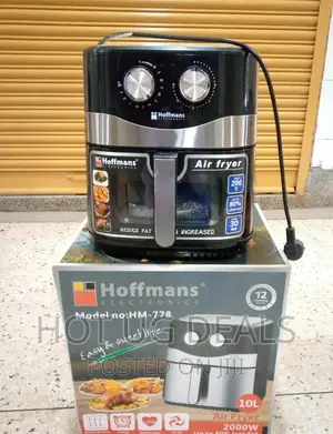 Hoffman 10litre Air Fryer - Black/ Silver