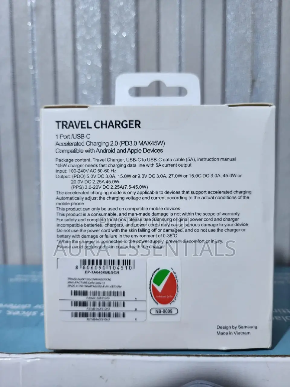 Original 45W Samsung Super Fast Charger