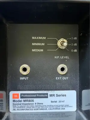 Pair of 15" JBL MR805 Series, PA Professional Speakers.