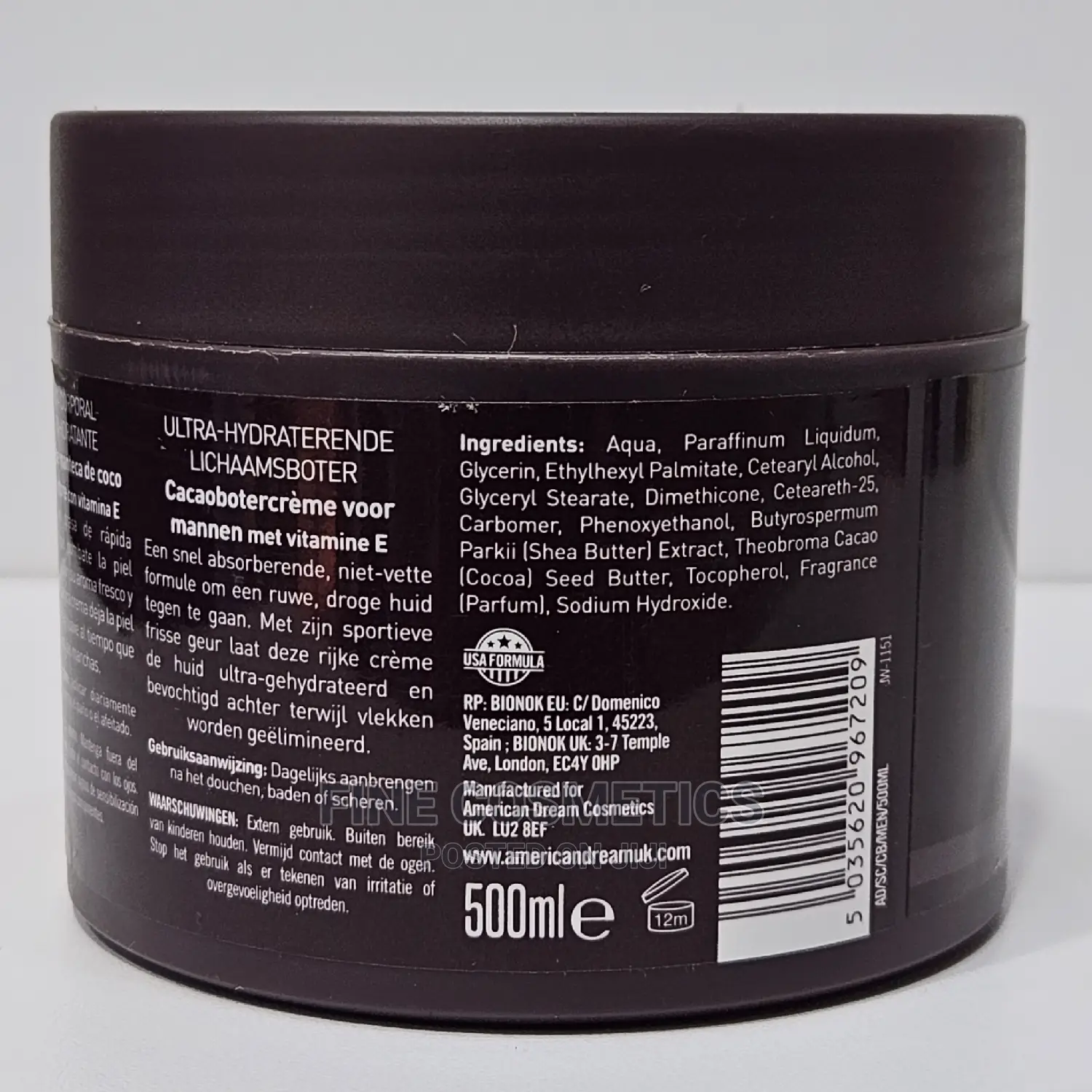 AMERICAN DREAM for Men Cocoa Butter Moisturizing Body Cream
