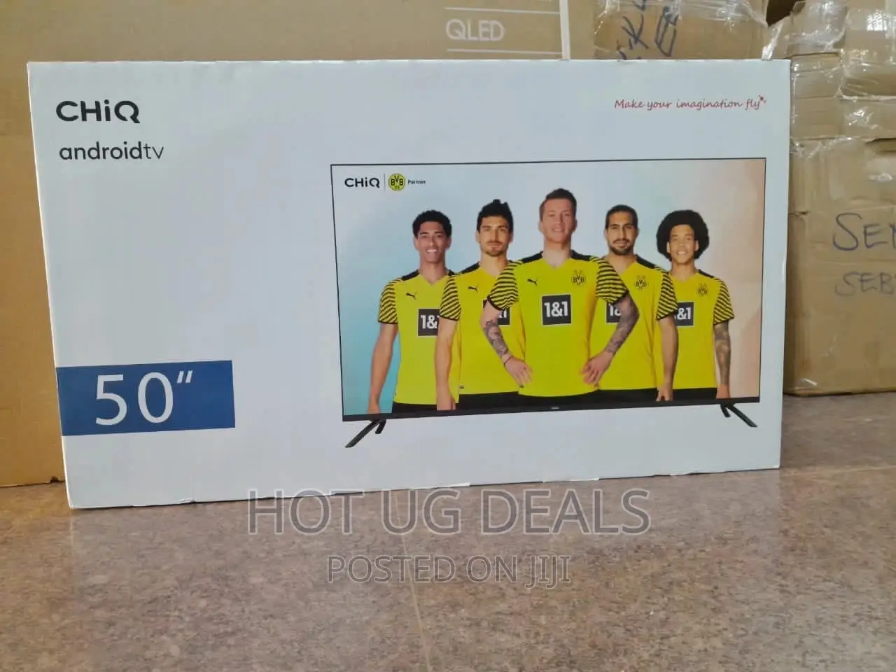 Chiq 50 Inch Uhd Flameless Android Smart Tv- Black