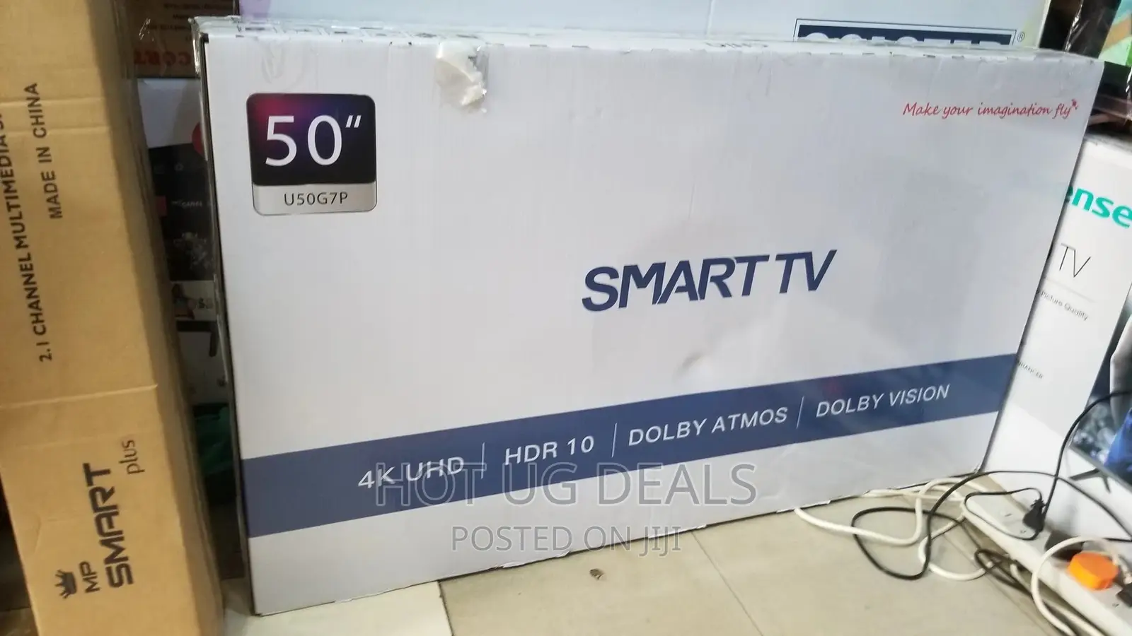 Chiq 50 Inch Uhd Flameless Android Smart Tv- Black