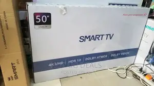Chiq 50 Inch Uhd Flameless Android Smart Tv- Black