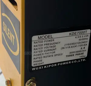 Kipor KDE7000T Diesel Generator