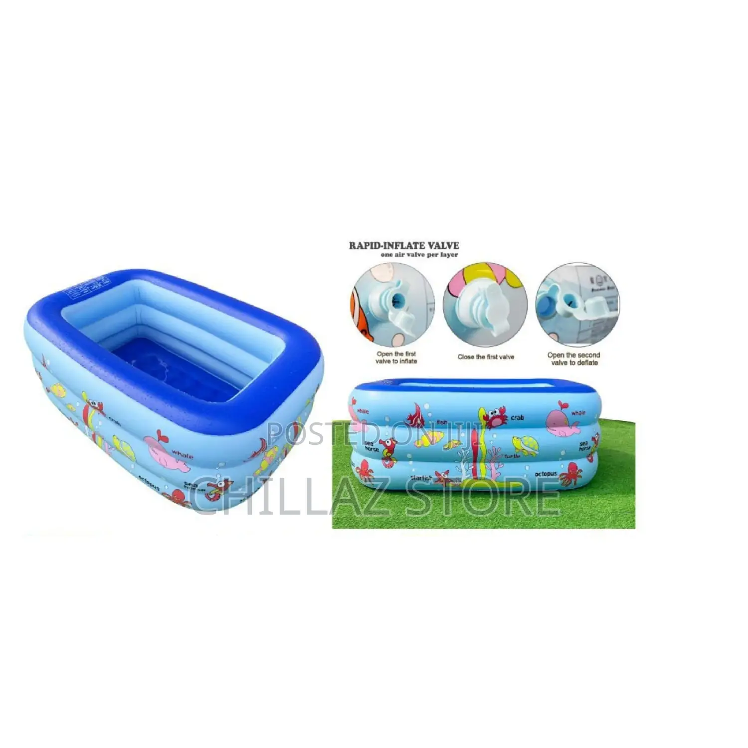 Inflatable Kids Kiddie's Swimming Pool.