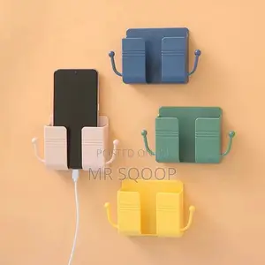 Wall Mount Phone Holder Remote Holder Organizer