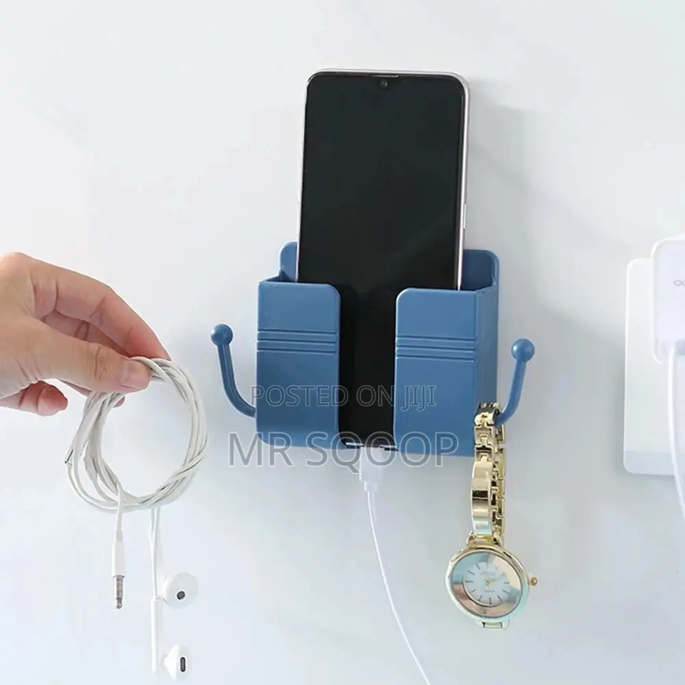 Wall Mount Phone Holder Remote Holder Organizer