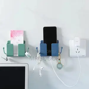 Wall Mount Phone Holder Remote Holder Organizer