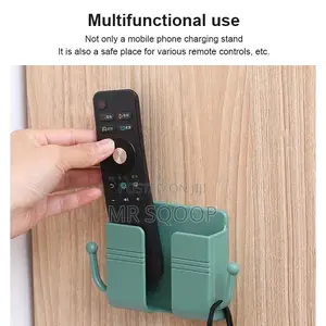 Wall Mount Phone Holder Remote Holder Organizer