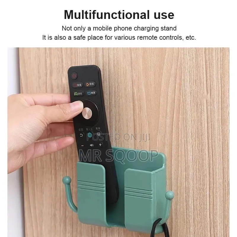 Wall Mount Phone Holder Remote Holder Organizer
