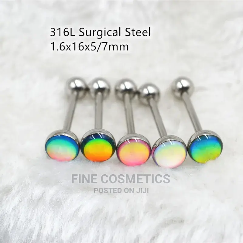 1PC Tongue Barbell, Opal Tongue Jewelry Ring Quality Jewelry