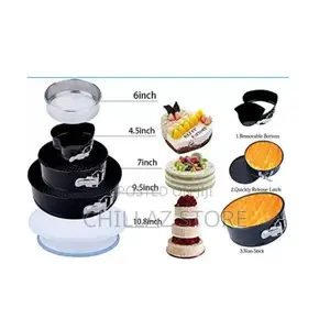 6pcs Round Shaped Cake Moulding Pans.