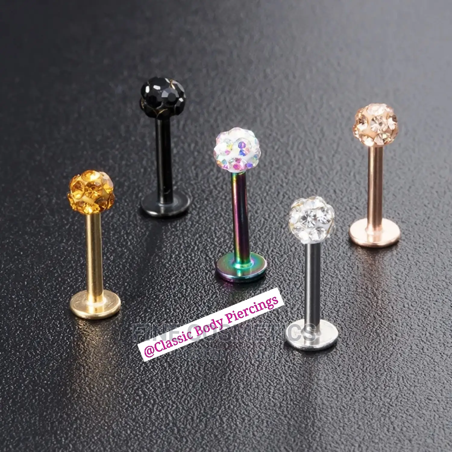 1PC Super Sparkle Lip Jewelry Ferido Ball Monroe, Labret Pin