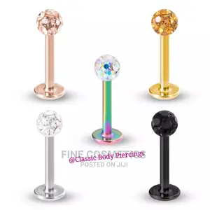 1PC Super Sparkle Lip Jewelry Ferido Ball Monroe, Labret Pin
