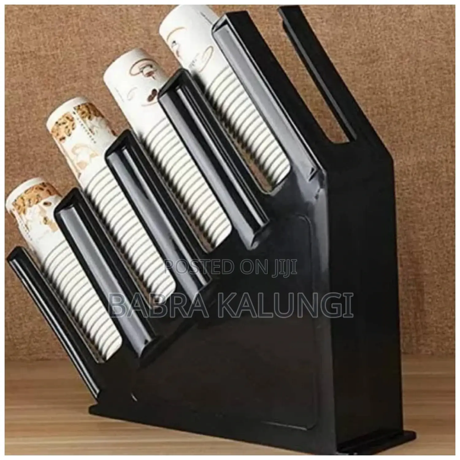4 Compartment Plastic Cups Paper Holder Rack