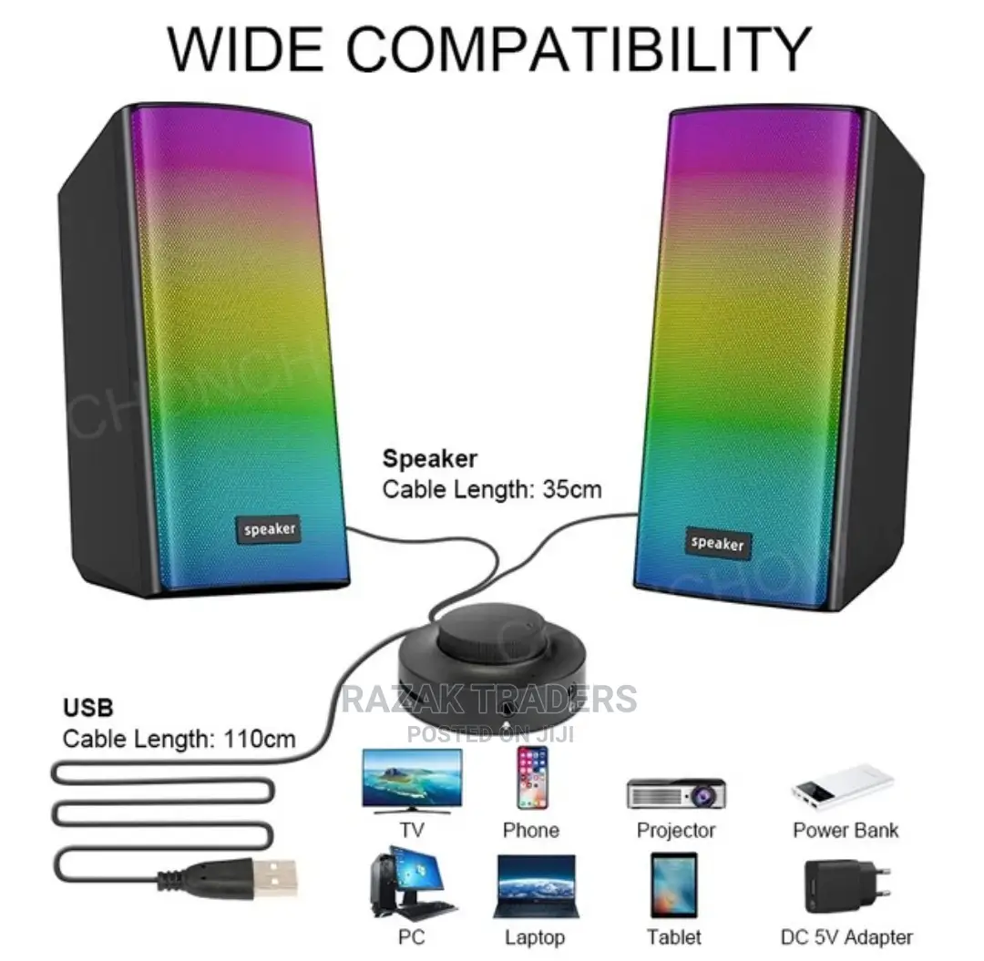 New Wireless Bluetooth Speakerrgb Light Forpc /Computer/Tv