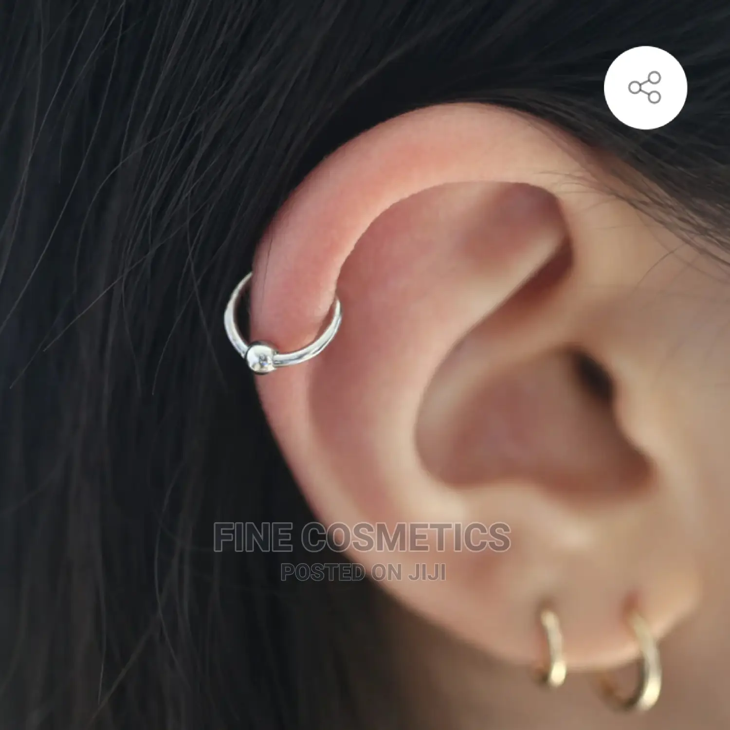 1PC Segment Captive Bead Ring- 316L Stainless Steel Earring