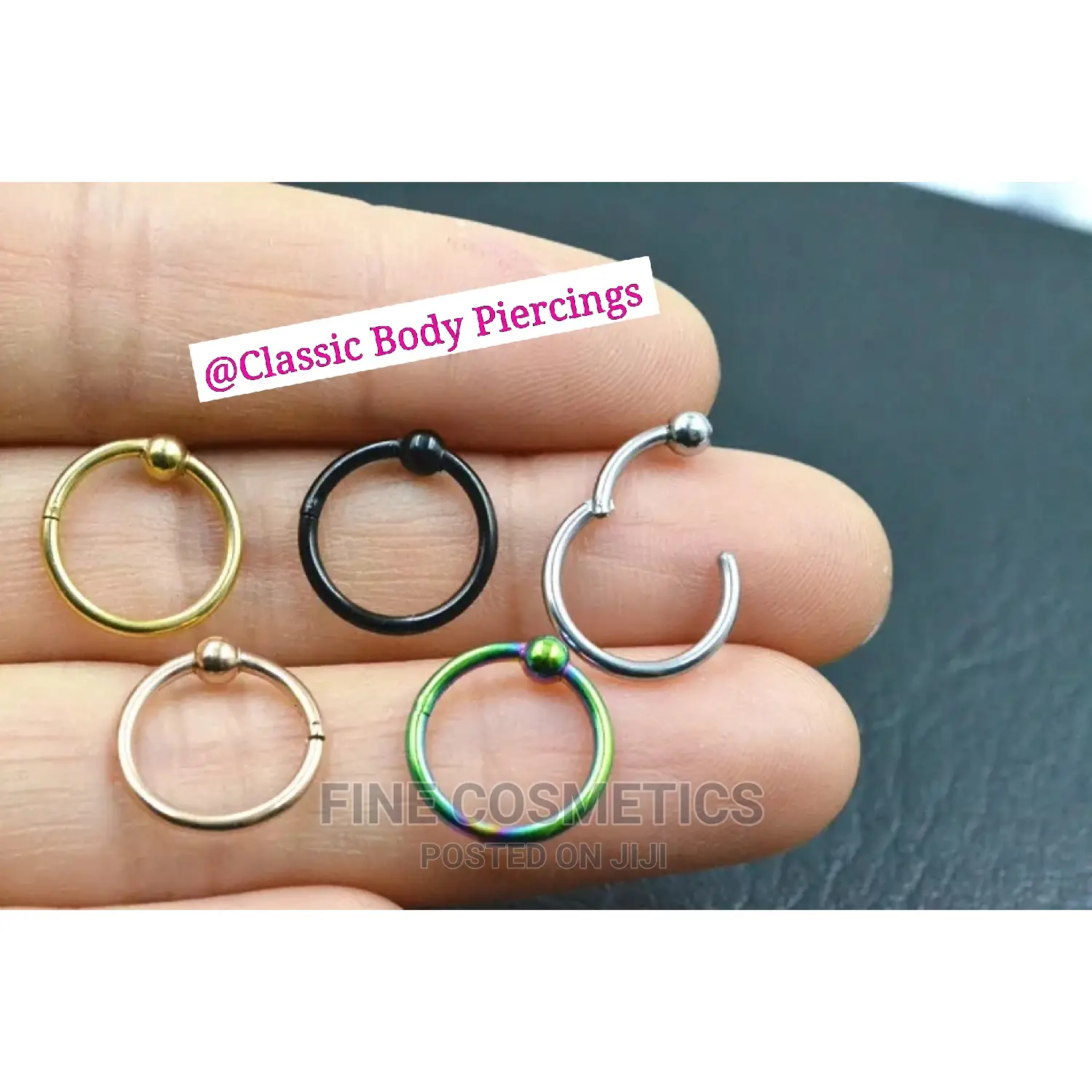 1PC Segment Captive Bead Ring- 316L Stainless Steel Earring