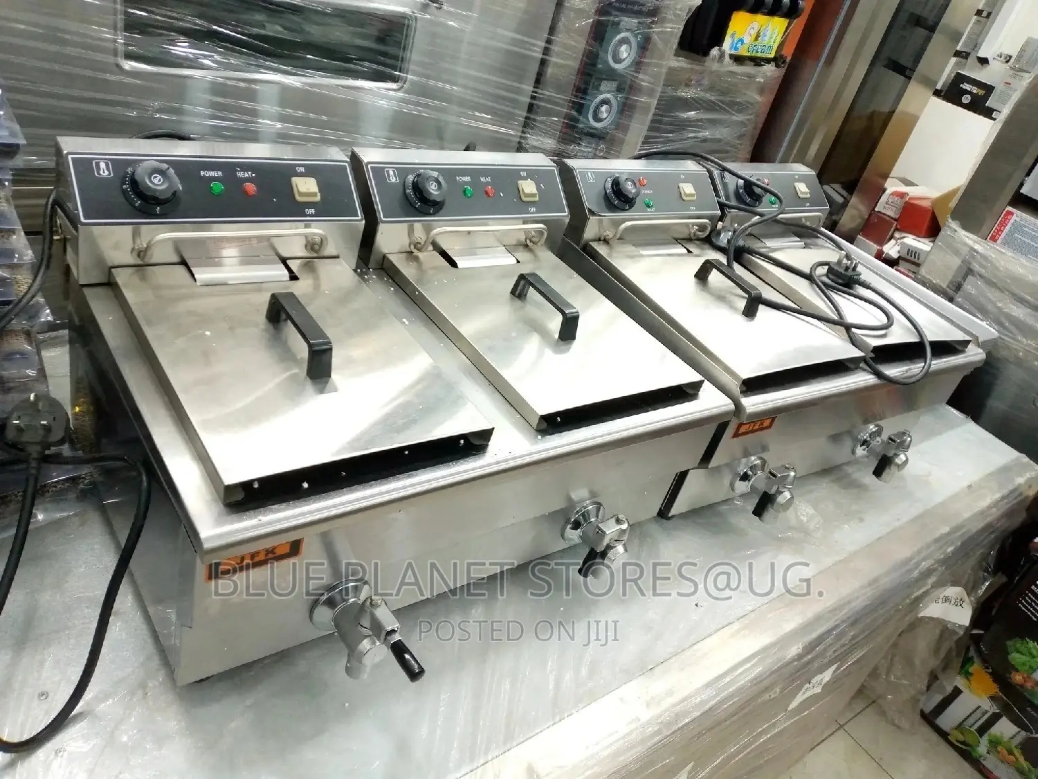 JFK HEAVY DUTY 24L Electric Dual Deep Fryer With Oil Faucet