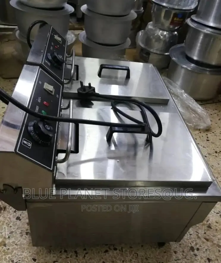 JFK HEAVY DUTY 24L Electric Dual Deep Fryer With Oil Faucet