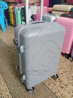 Rubber Plastic Traveling Suitcases.Large.( Gray)
