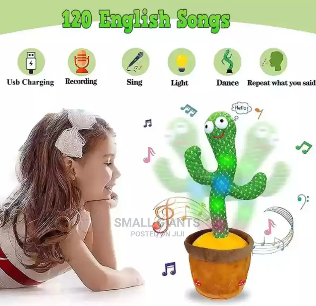 Dancing Cactus, 120 Songs, LED Lights and Rotates 360°