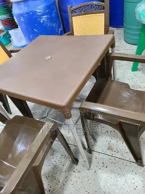 Plastic Table With Metallic Legs