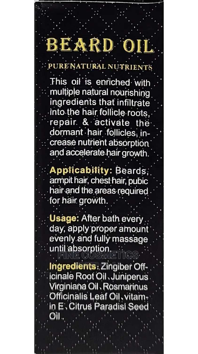 Beard Oil Natural Organic Beard / Hair Growth Booster Oil