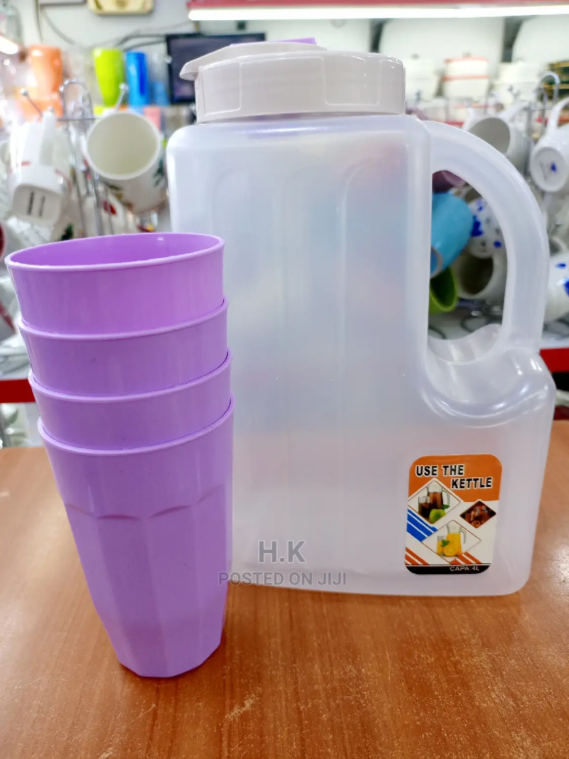4L Fridge Bottle With Glass