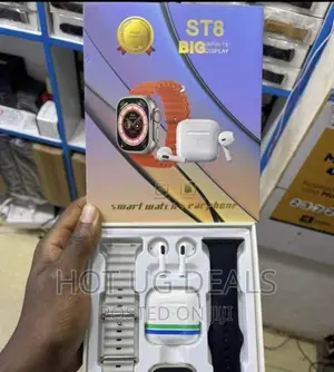 ST8 Smart Watch With Free Ear Bud and Two Straps