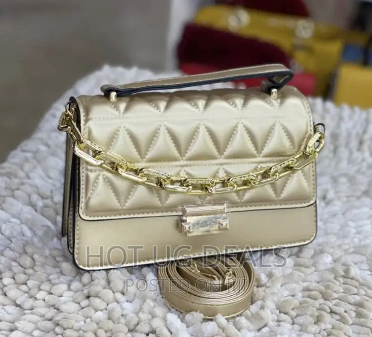 Ladies Classic Designer Handbag - Gold