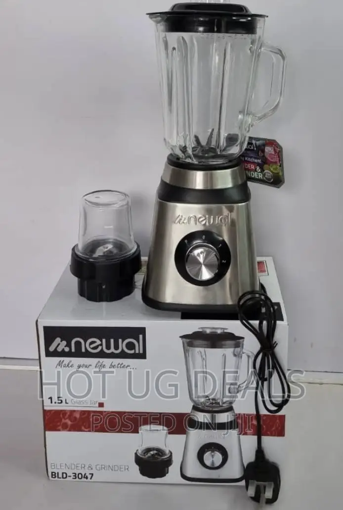 Newal 1.5L Ice Crush Glass 2 In1 Blender Grinder Stainless