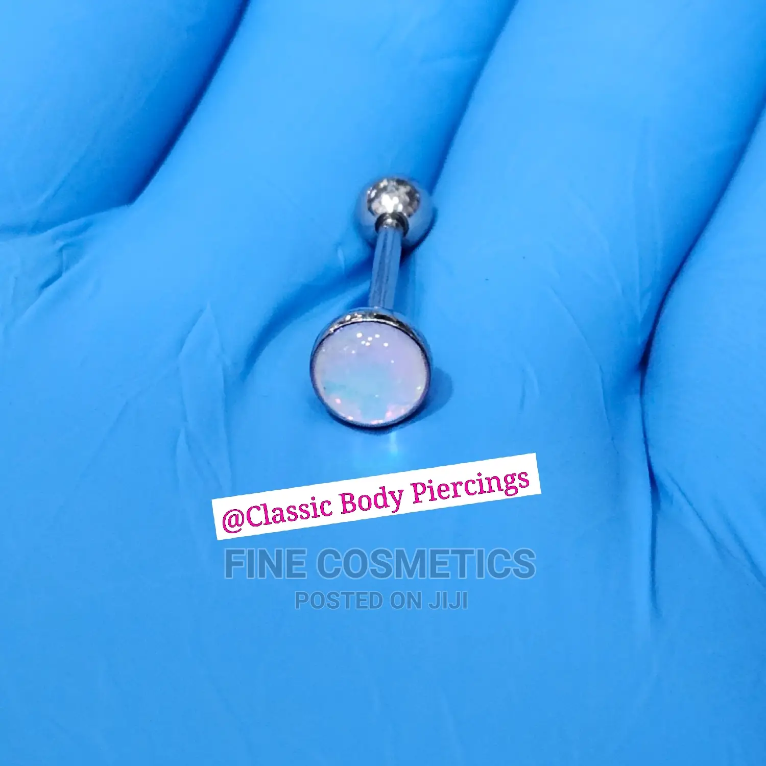 1PC Tongue Barbell, Opal Tongue Jewelry Ring Quality Jewelry