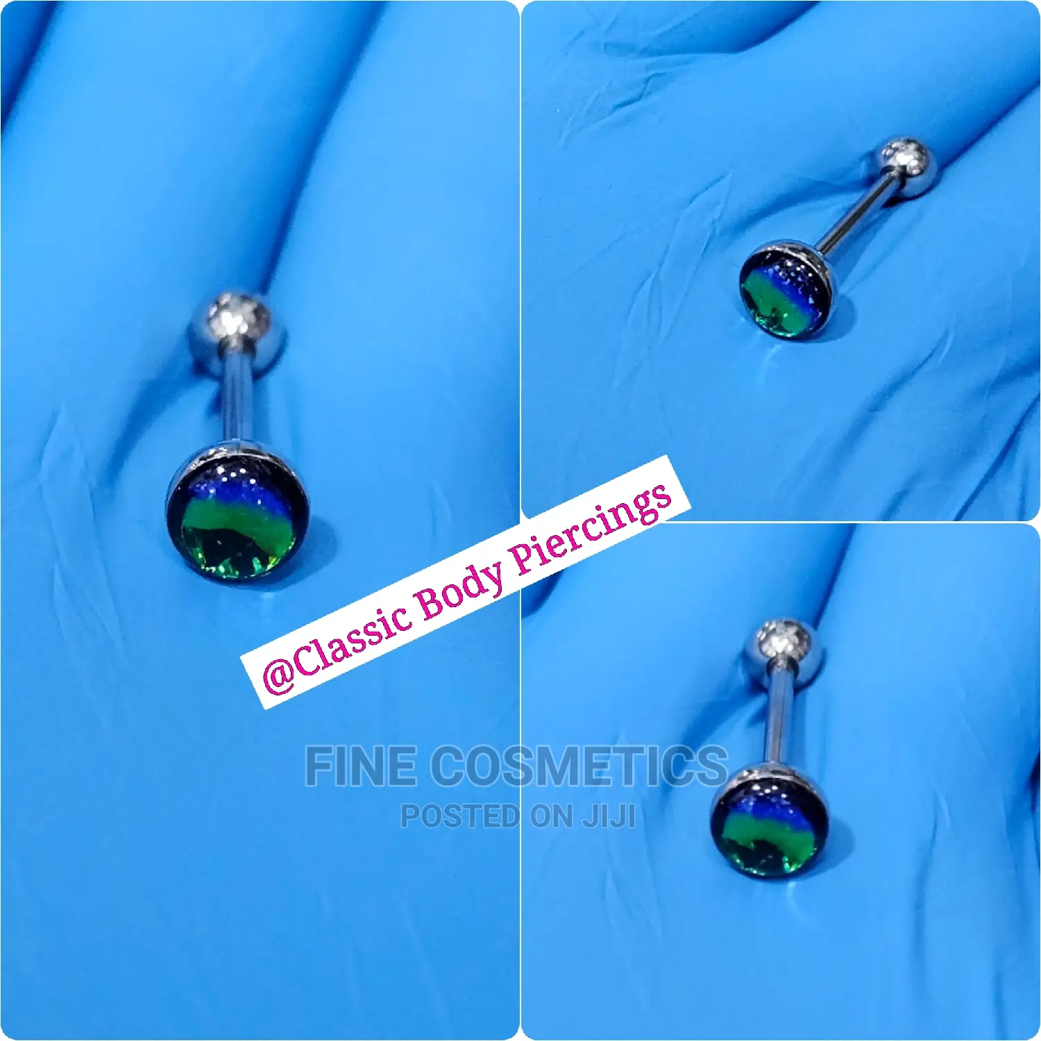 1PC Tongue Barbell, Opal Tongue Jewelry Ring Quality Jewelry