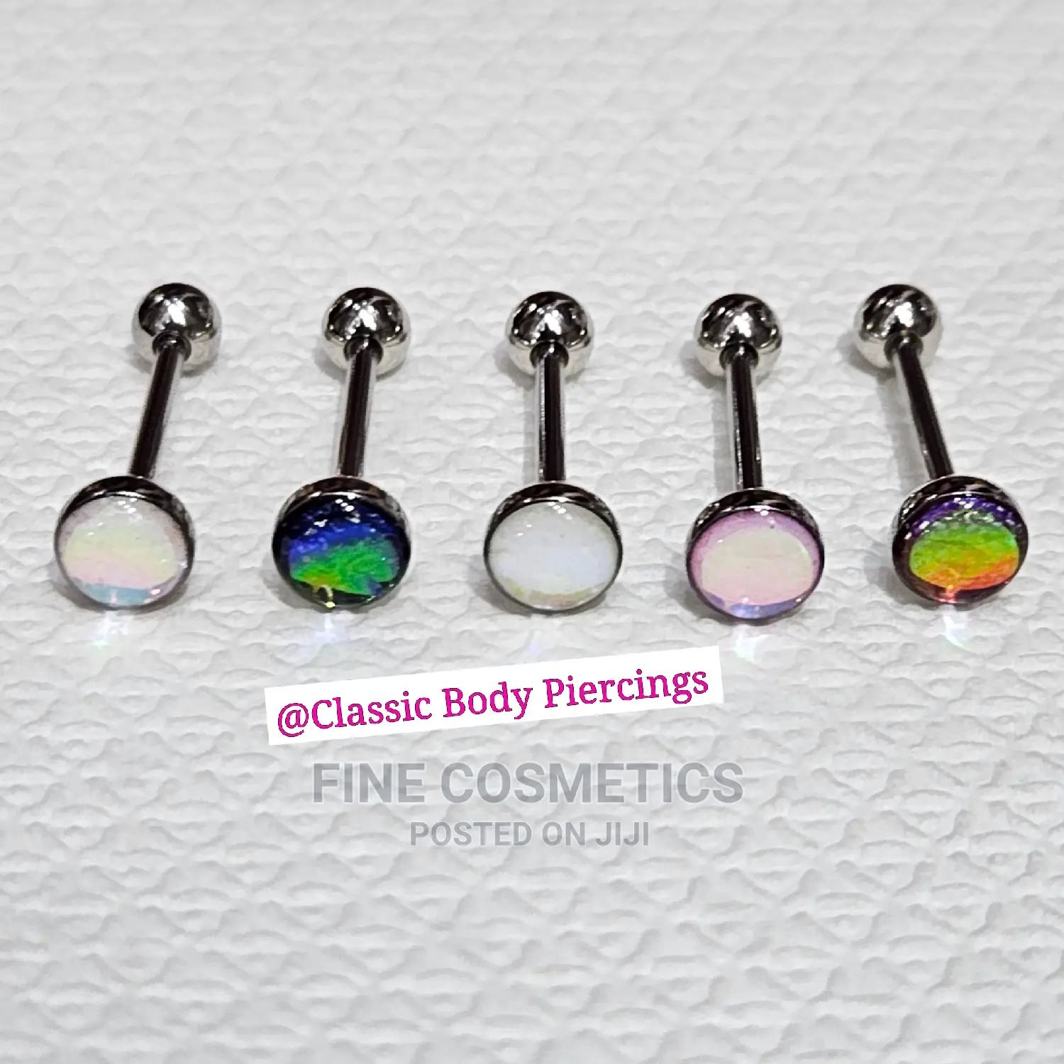 1PC Tongue Barbell, Opal Tongue Jewelry Ring Quality Jewelry