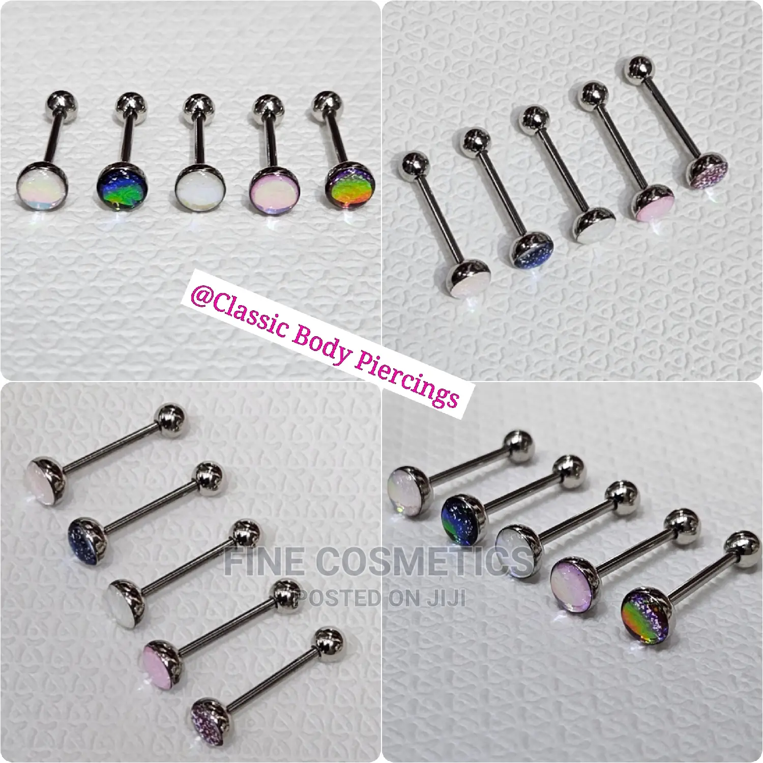 1PC Tongue Barbell, Opal Tongue Jewelry Ring Quality Jewelry