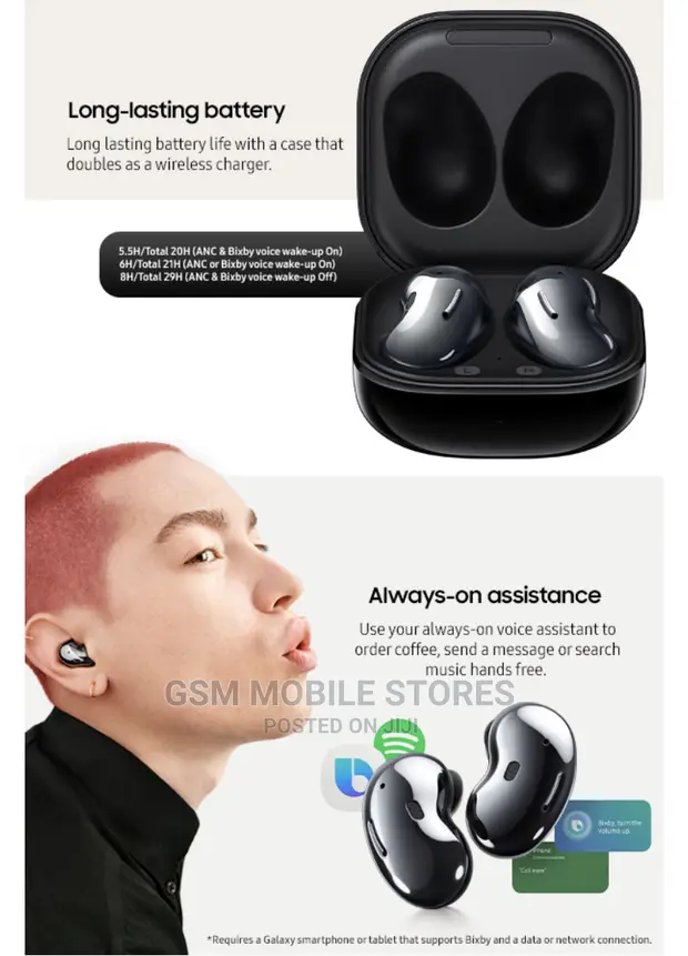 Noise Cancellation Galaxy Buds Live Battery Life Charging Case