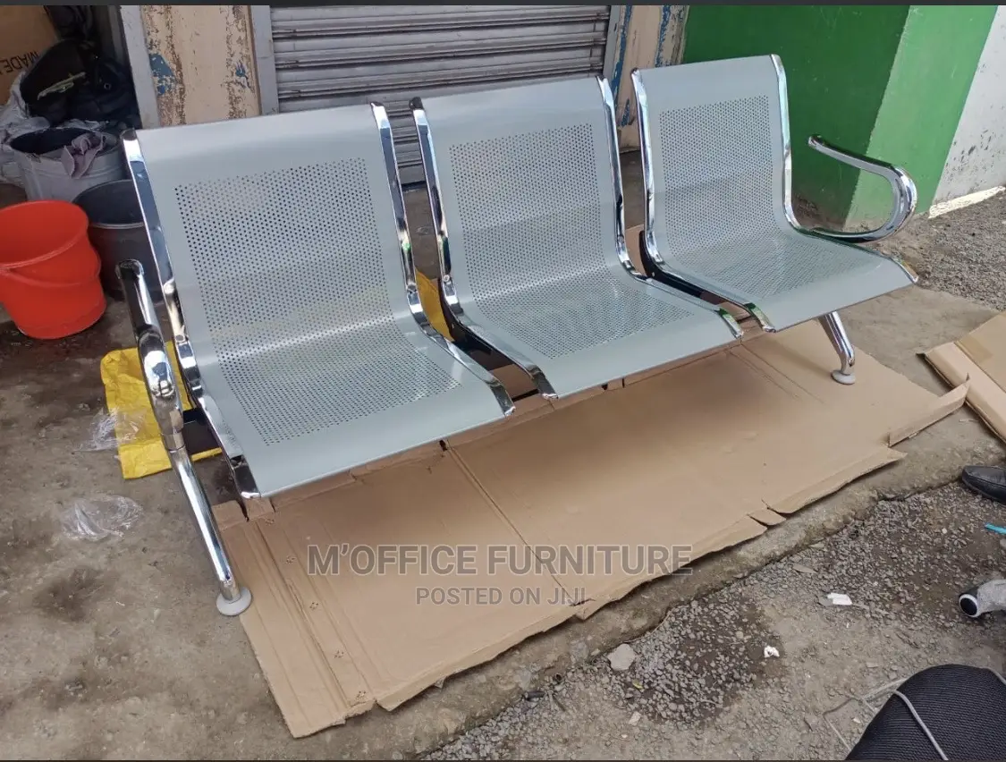 Brand New Metallic 3-Seater Waiting Chairs