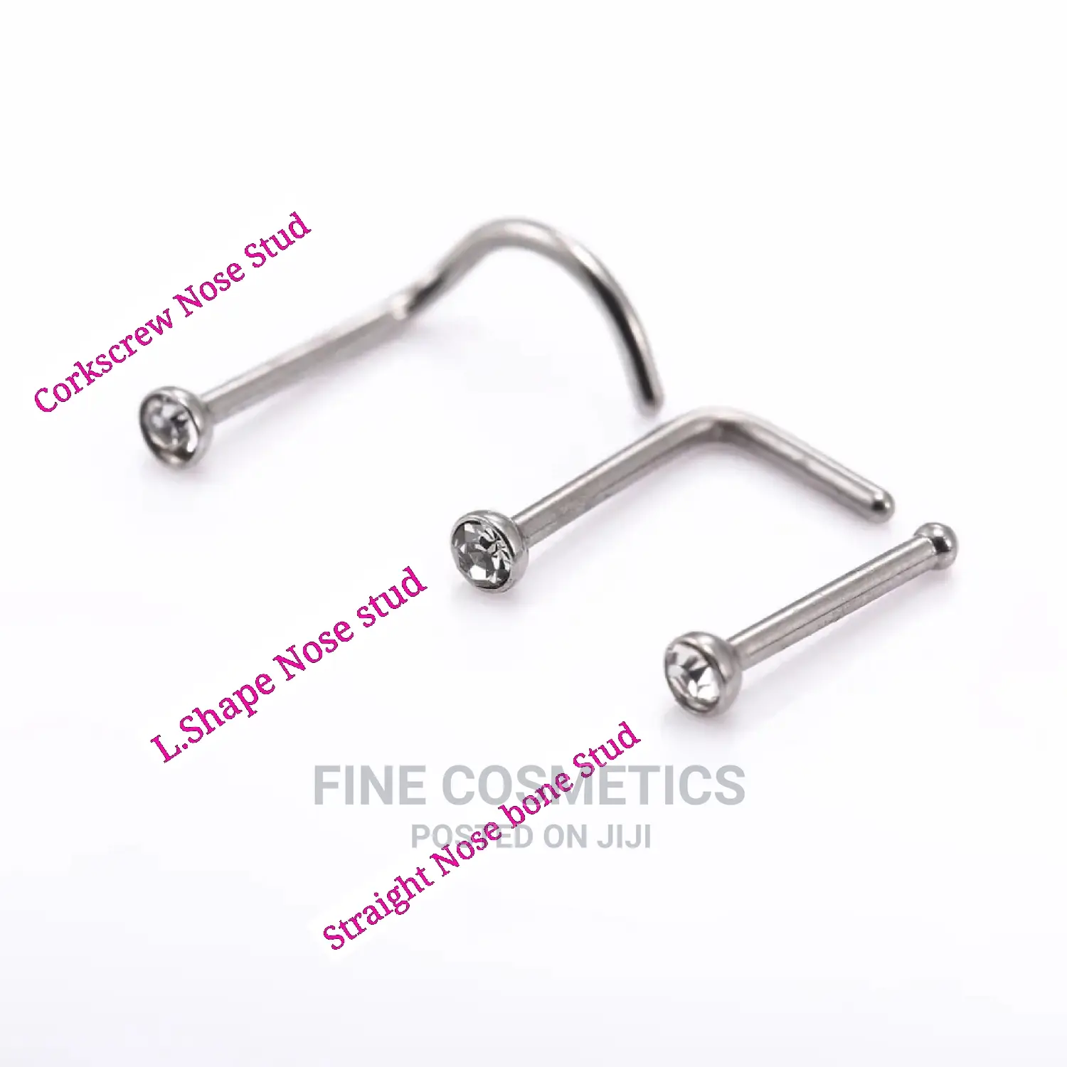 5pcs Nose Pin Pack Quality Nose Stud Nosering Nostril Jewelr
