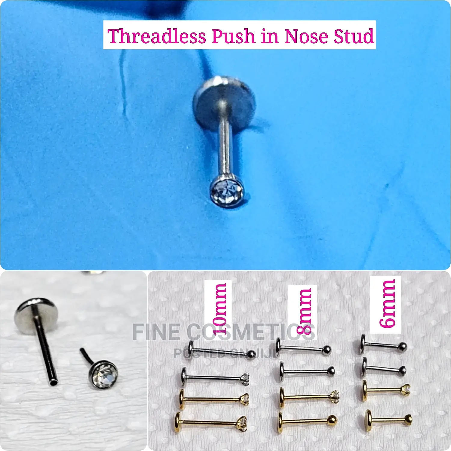 5pcs Nose Pin Pack Quality Nose Stud Nosering Nostril Jewelr