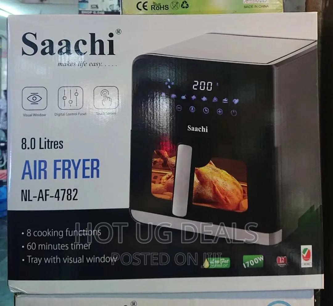 Air Fryer With LED Display Touch Panel 8 L 1800 W NL- Black