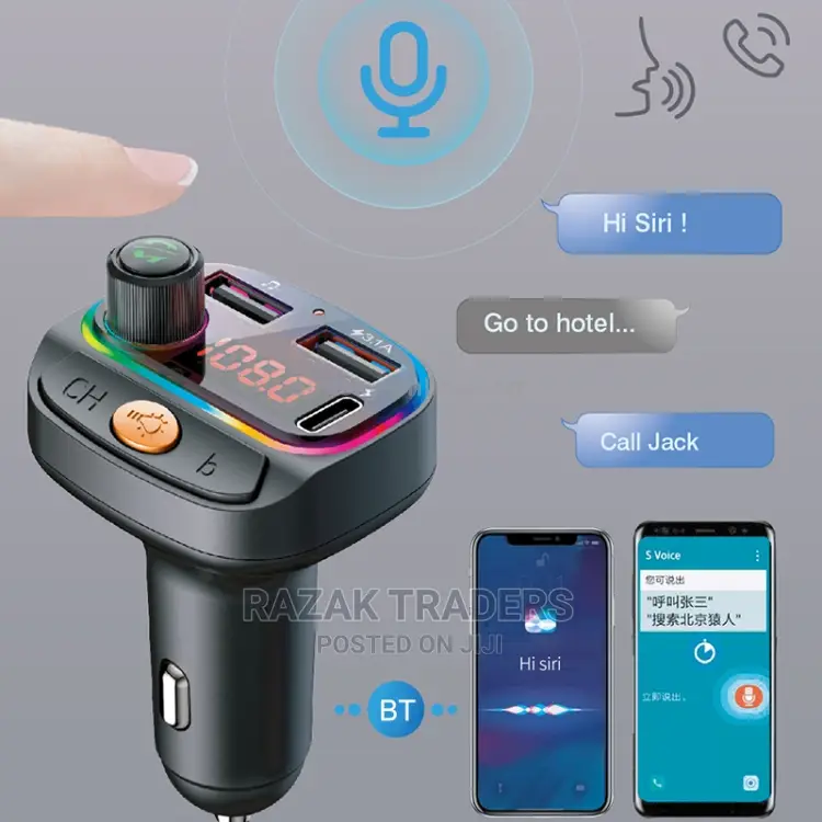 C15 Multifunctional Car USB Charger Bluetooth FM Transmitter