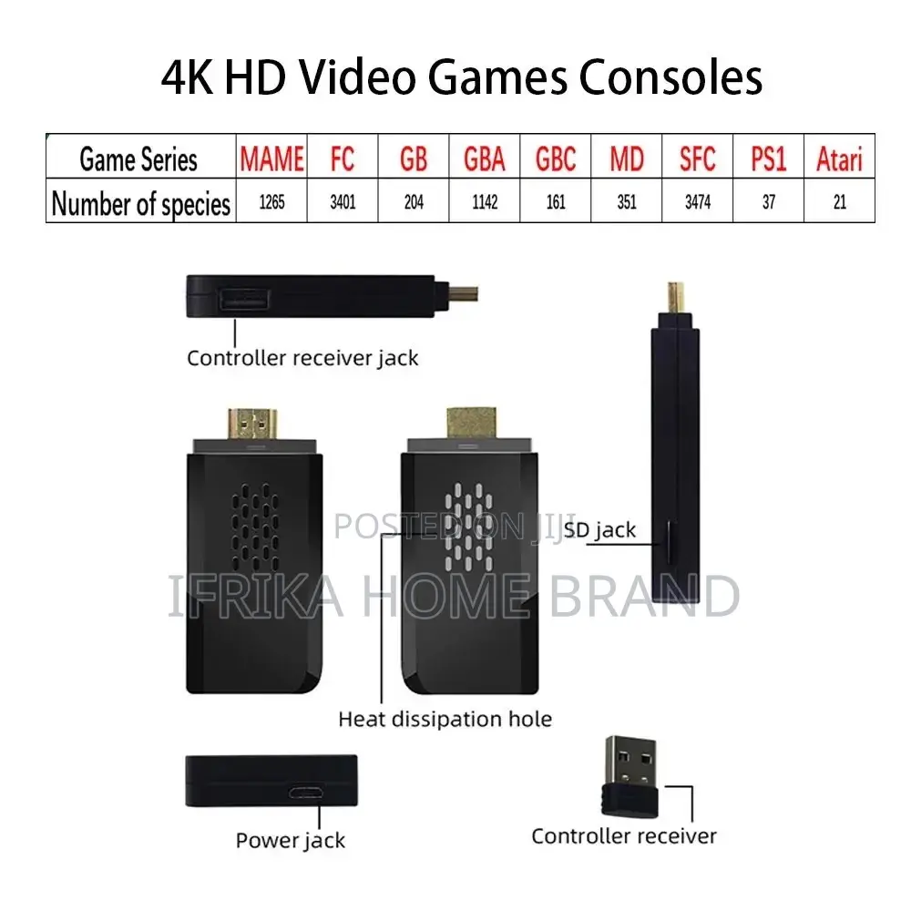 M8 Game Stick2.4g Wireless 64g Built-in Games and Controller