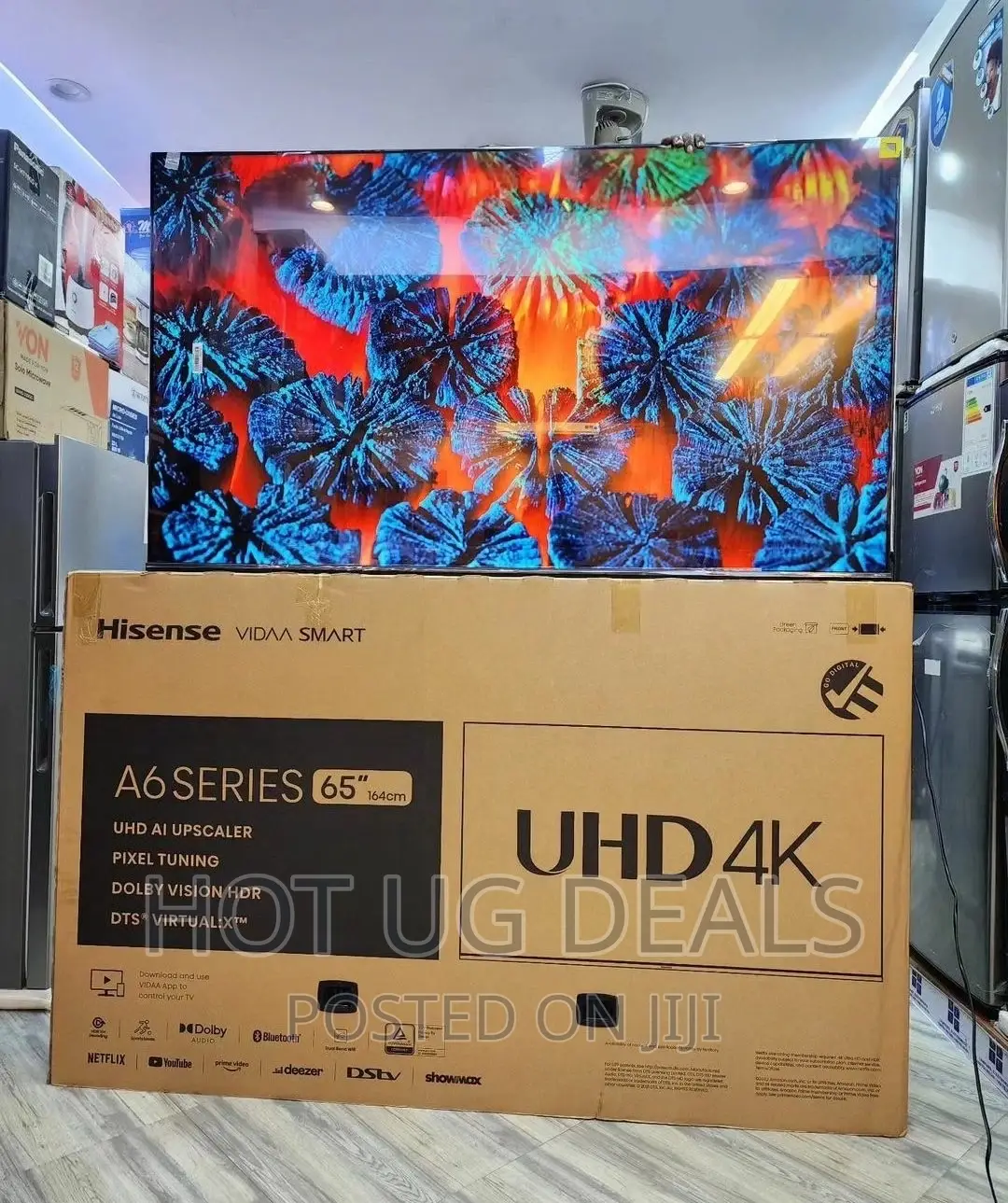 Hisense 65 Inch Uhd Smart Tv, With Dolby Vision Hdr, Wifi