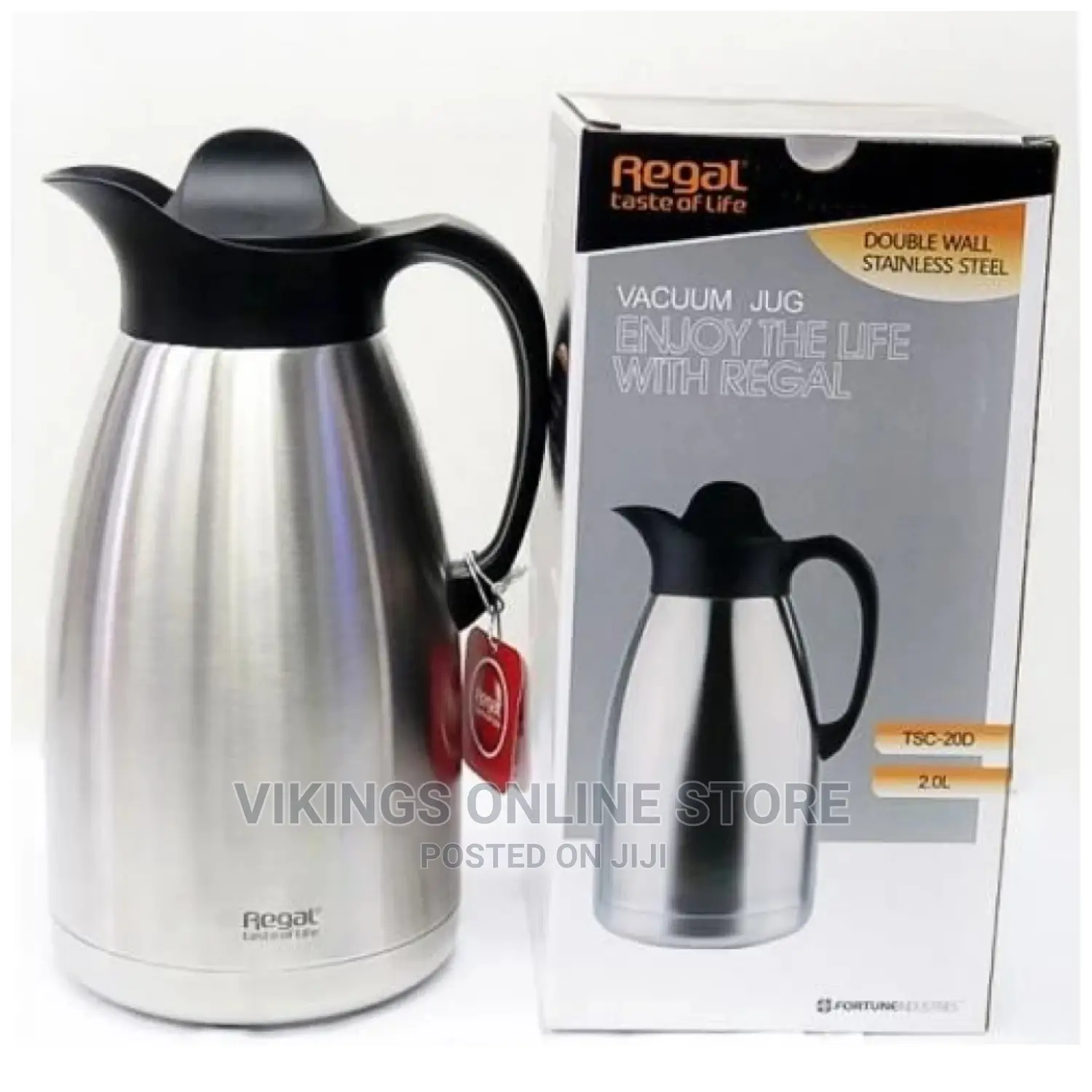 Regal 2 Liters Unbreakable Vacuum Flask – Silver