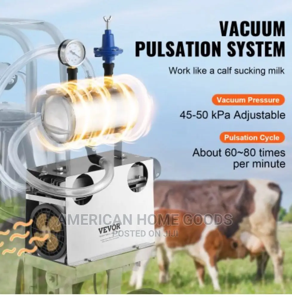 Vevor Electric Milking Machine 25l, 1440rpm, 10-12 Cows/Hour