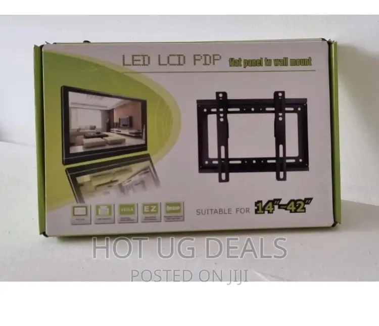 14′′- 42′′ Flat TV Wall Mount for LED, LCD PDP TVS – Black