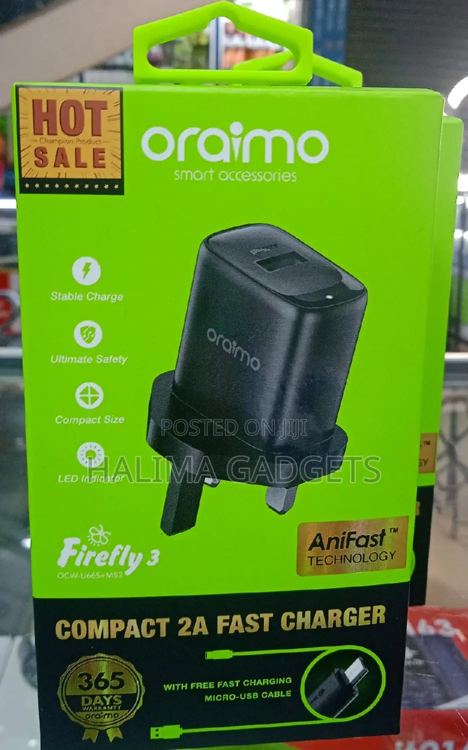 Firefly 3 Compact 2A Fast Charger